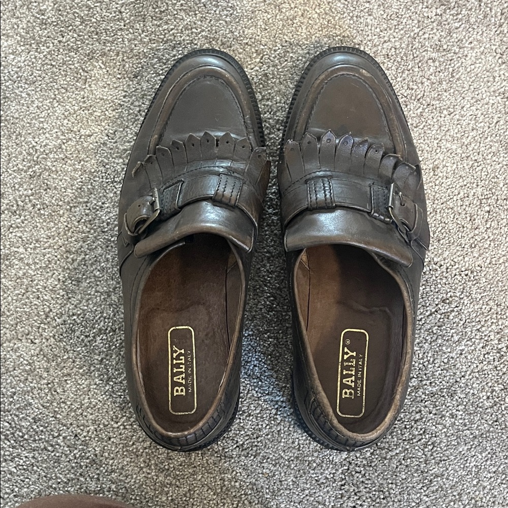 Bally Dark Brown Leather Loafers